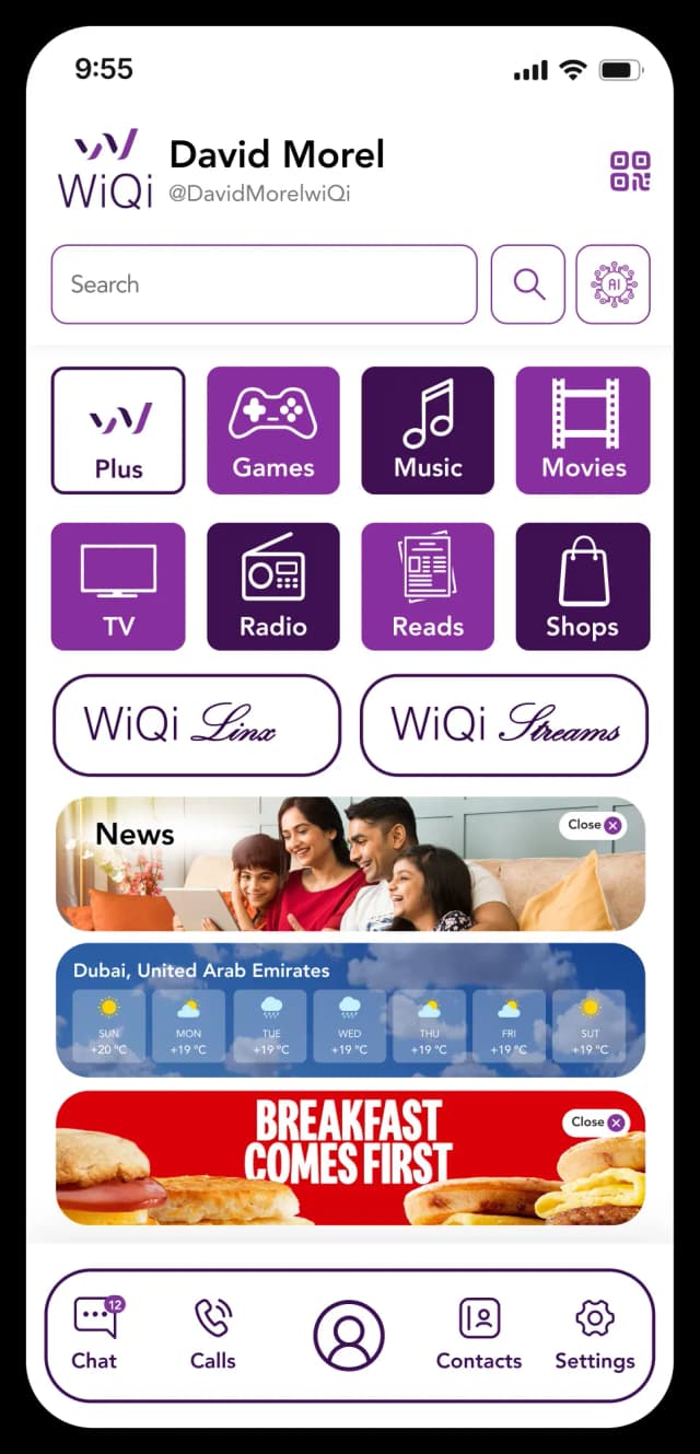 wiqi app mockup